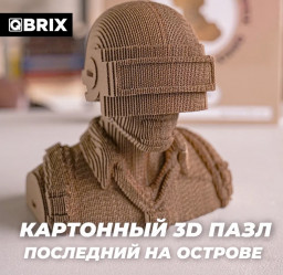 3D конструктор из картона Qbrix – Последний на острове