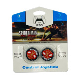 Накладки на стики для геймпада DualSense / DualShock 4 в стиле Spiderman черно-белые для PS5 / PS4  (D2)