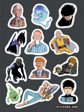 Стикерпак One Punch Man/Mob Psycho 100