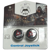 Накладки на стики для геймпада DualSense / DualShock 4 DH Assassins Creed (черный) (2 шт) (D07)