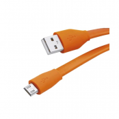 Дата-кабель плоский Red Line USB - 8 - pin для Apple, оранжевый