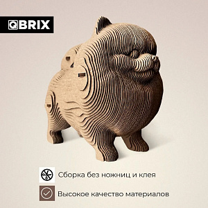 

3D конструктор из картона Qbrix – Шпиц (125 элементов)