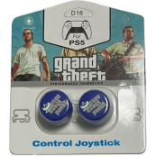 Накладки на стики для геймпада DualSense / DualShock 4 DH Grand Theft Auto V (синий) (2 шт) (D16)