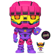 Фигурка Funko POP Marvel: X-Men – Sentinel with Wolverine (BLKLT) Bobble-Head ONLY CHASE! Exclusive 10" (1054)