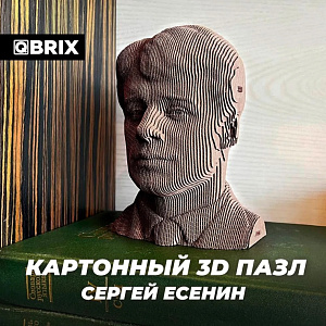 

3D конструктор из картона Qbrix – Сергей Есенин (42 элемента)