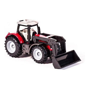 Модель Трактор Massey Ferguson с фронтальным погрузчиком игрушечная