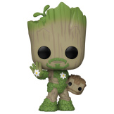 Фигурка Funko POP Marvel: We Are Groot – Groot as Iron Man Bobble-Head (1393) (79516)