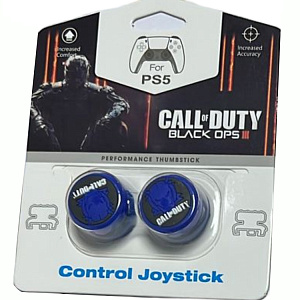 Накладки на стики для геймпада DualSense / DualShock 4 DH Call of Duty: Black Ops III (синий) (2 шт) (D08)