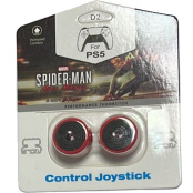 Накладки на стики для геймпада DualSense / DualShock 4 DH Marvel's Spider-Man: Miles Morales (красный) (2 шт) (D02)