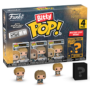 Фигурка Funko Bitty POP The Lord of the Rings: Samwise Gamgee + Pippin Took + Merry Brandybuck + Mystery (75458) (4 шт)