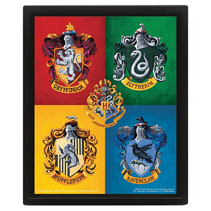 Постер 3D Harry Potter: Colourful Crest (EPPL71364)