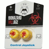 Накладки на стики для геймпада DualSense / DualShock 4 DH Resident Evil Village – Biohazard (желтый) (2 шт) (D18)