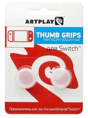 Накладки Artplays Thumb Grips защитные на джойстики геймпада Nintendo Switch серые Artplays - фото 1